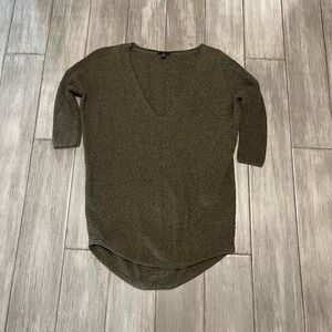 Olive Green Women’s V-Neck Sweater